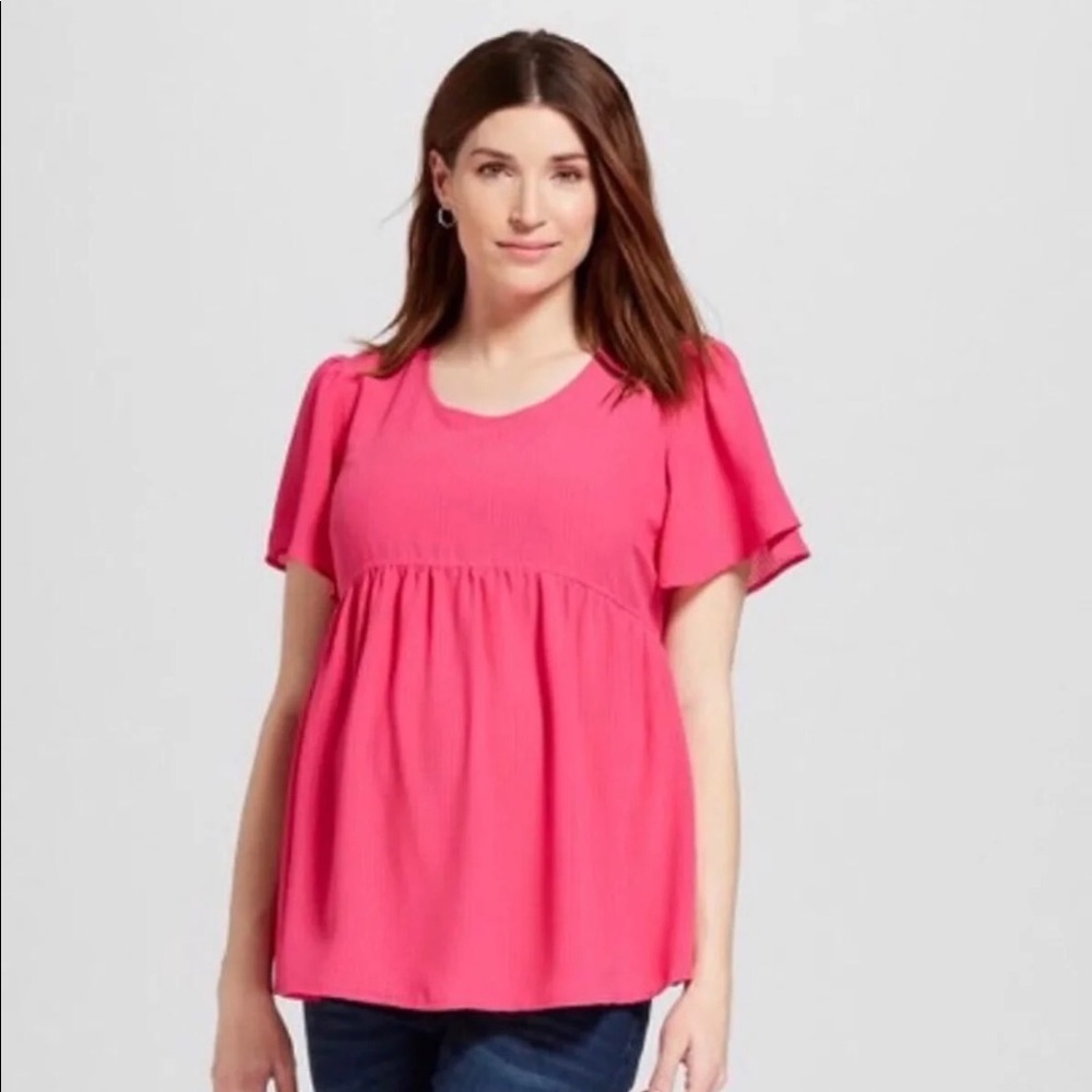 Hot Pink Maternity Top